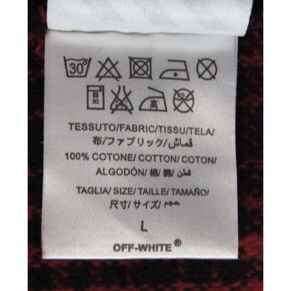 Off-White Wool Jacket Diagonal Stripe Tartan - Picture 7 of 9